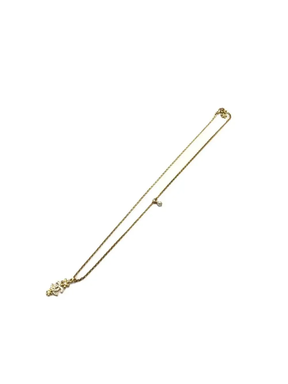 Chanel Pendant Necklace Metal Flower #357865C97B